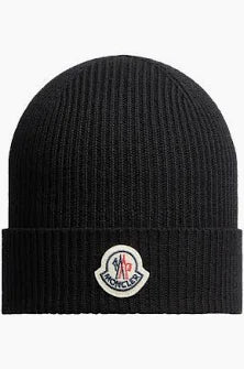 Men's Black Cotton Beanie